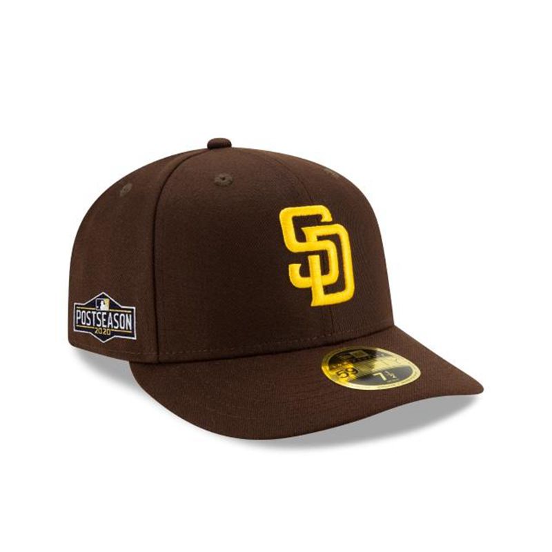 MLB San Diego Padres Postseason Side Patch Low Profile 59Fifty Fitted (JAJ9743) - Brown New Era Caps